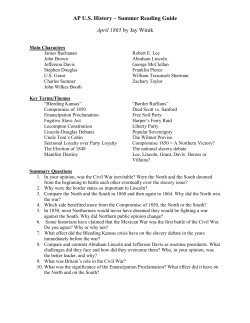 AP U.S. History &ndash; Summer Reading Guide April 1865 by Jay Winik