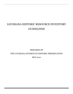 louisiana historic resource inventory guidelines