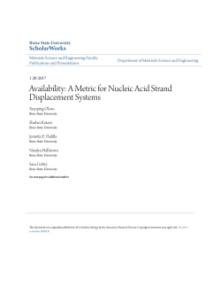Availability: A Metric for Nucleic Acid Strand
