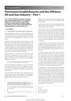 Permanent Establishments and the Offshore Oil and Gas