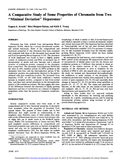 A Comparative Study of Some Properties of Chromatin from Two