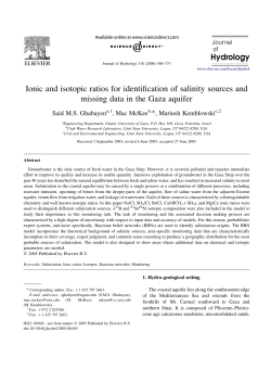 Ionic and isotopic ratios for identification of salinity sources and