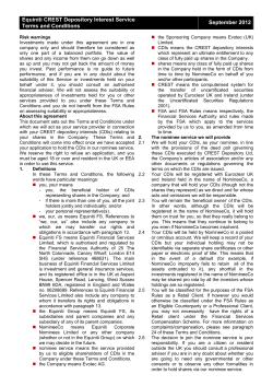 Equiniti CREST Depository Interest Service Terms and