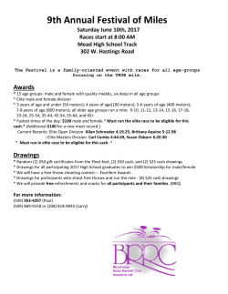 9th Annual Festival of Miles - Bloomsday Road Runners Club