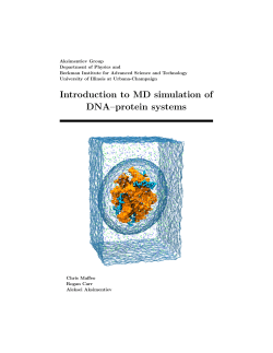 Introduction to MD simulation of DNA&ndash;protein systems