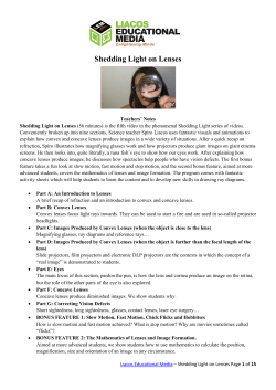 Shedding Light on Lenses - Liacos Educational Media