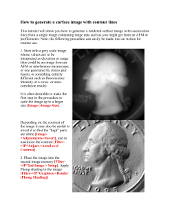 How to generate a surface image with contour lines