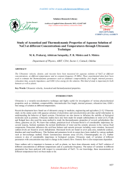 Study of Acoustical and Thermodynamic Properties of Aqueous