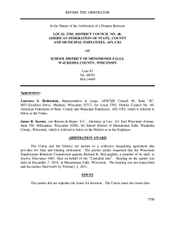 Menomonee Falls School District, WERC MA-14649