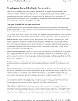 Condenser Tube Life-Cycle Economics