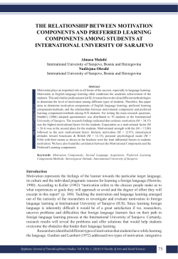 the relationship between motivation components and