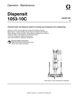 3A0874E, Dispensit 1053-10C, Operation