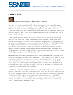GOP Forum One Page - Scholars Strategy Network