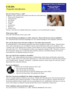 colds - University Health Services
