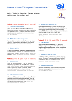 Themes of the 64 European Competition 2017