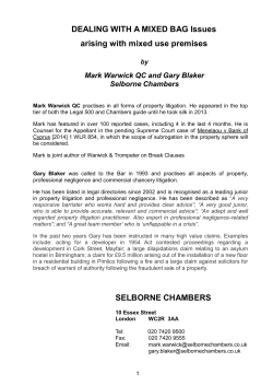 Mark Warwick QC and Gary Blaker Selborne Chambers