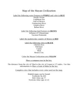 Map of the Mayan Civilization - local