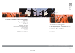 The effects of working time on productivity and firm