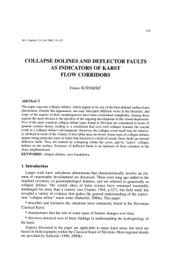 Collapse dolines and deflector faults as indicators of karst flow