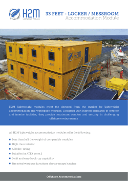 33 FEET - LOCKER / MESSROOM Accommodation Module