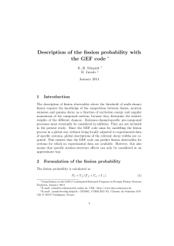 Description of the fission probability with the GEF code
