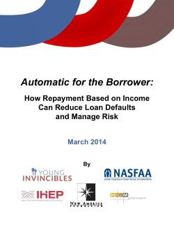 Automatic for the Borrower: How Repayment Based on Income Can
