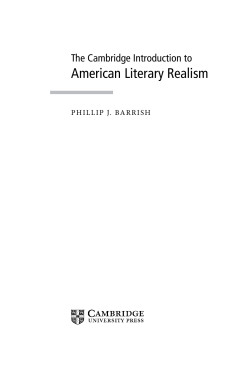 Introduction: American Literary Realism