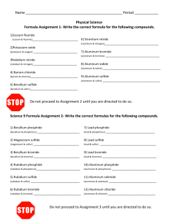PS Formula Writing Assignments