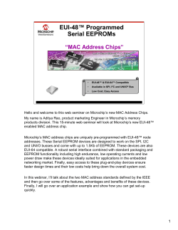 EUI-48&trade; Programmed Serial EEPROMs