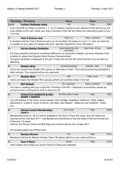 Meetings / Practices