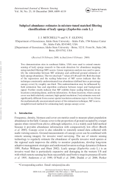 Subpixel abundance estimates in mixture