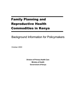 Kenya Family Planning Policy