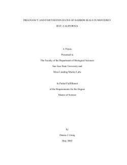 PREGNANCY AND PARTURITION RATES OF HARBOR SEALS IN