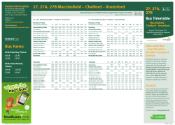 27, 27A, 27B Macclesfield – Chelford – Knutsford Bus Fares: