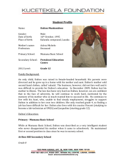 Dalton Munkombwe - Kucetekela Foundation