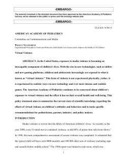 EMBARGO- -EMBARGO