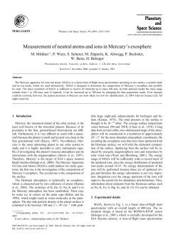 Measurement of neutral atoms and ions in Mercury`s exosphere
