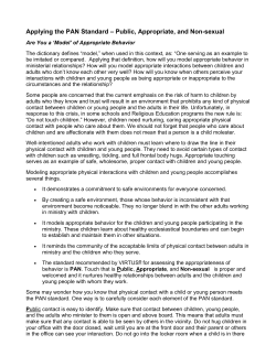 Applying the PAN Standard – Public, Appropriate, and Non