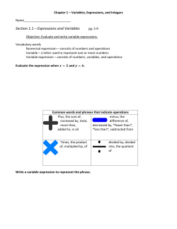 Chapter 1 Notes