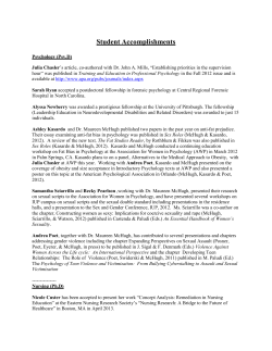 Student Accomplishments - Indiana University of Pennsylvania