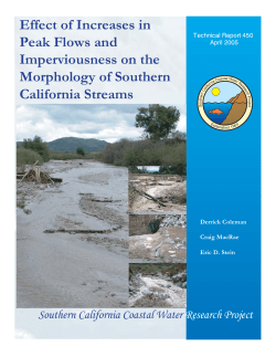 Effect of increases in peak flows and imperviousness on the
