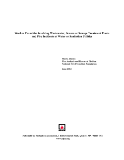 Worker Casualties involving Wastewater, Sewers or Sewage