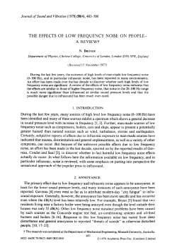the effects of low frequency noise on people