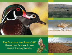The State of the Birds 2013 Report on Private Lands.