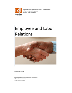 Employee and Labor Relations - Office of Human Resources