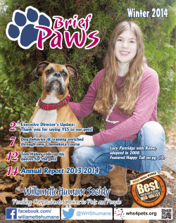 Thank you for saying YES to our pets!