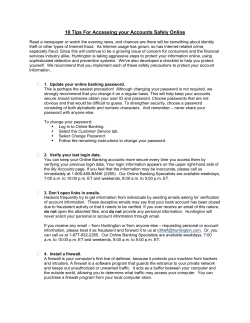 10 Tips For Accessing your Accounts Safely Online