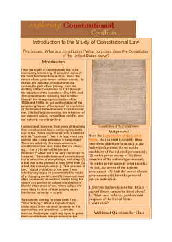Introduction to the Study of Constitutional Law