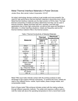 Metal Thermal Interface Materials in Power - Ostec