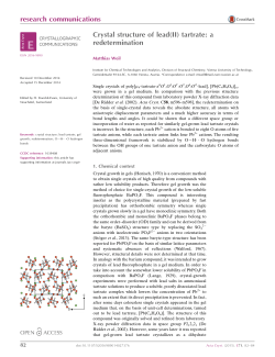 Crystal structure of lead (II) tartrate: a redetermination